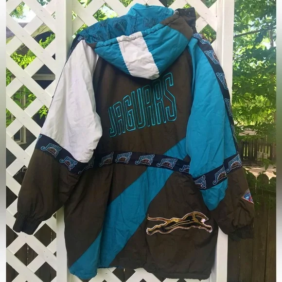 Vintage Pro Player Banned Logo Jacksonville Jaguars Puffer Jacket